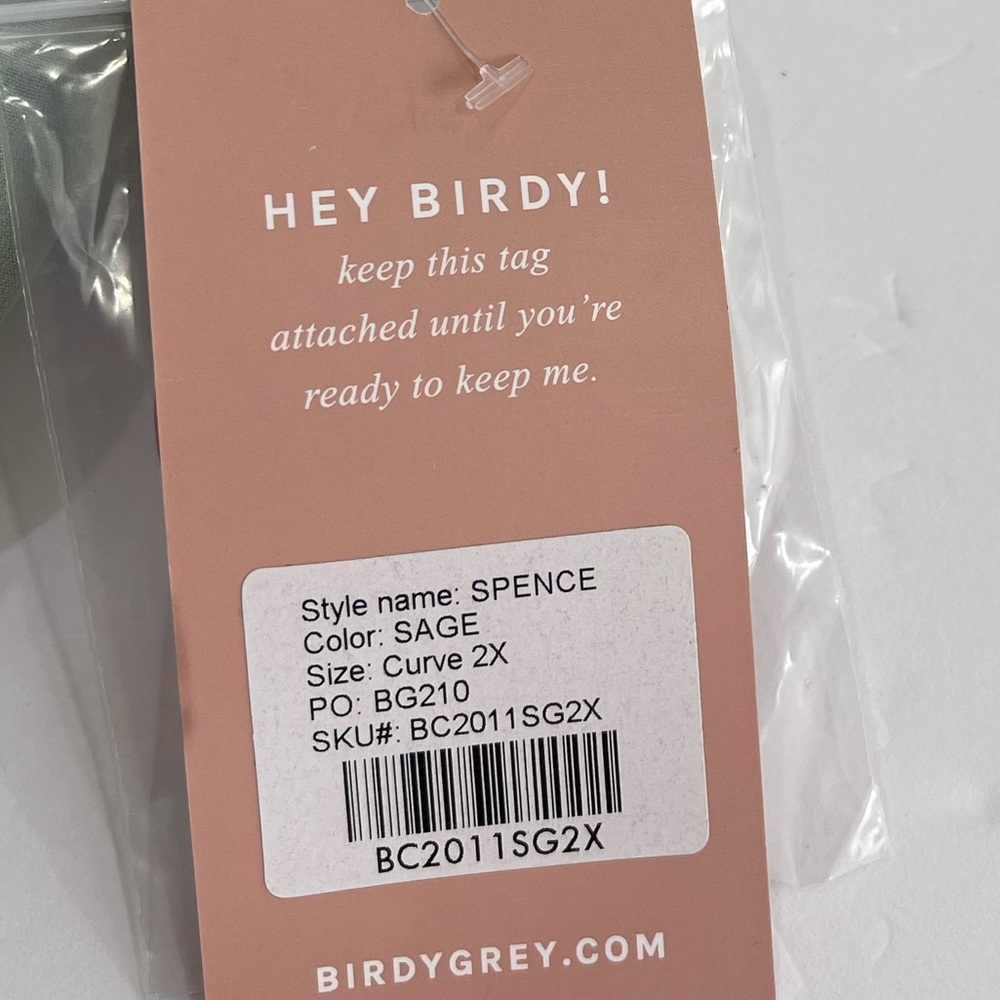 NWT Birdy Grey Dress SPENCE CONVERTIBLE DRESS CHIFFON SAGE Size 2X Formal Gown - Picture 5 of 7